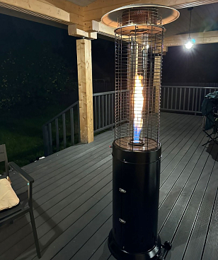 Уличный газовый обогреватель WWT 13D Pro Black mini, уличное оборудование