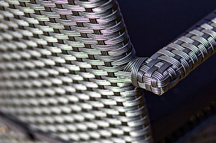 Обеденная группа Joygarden Milano черный на 4 персоны с подлокотниками для дачи Обеденная группа Joygarden Milano черный на 4 персоны с подлокотниками, садовая мебель