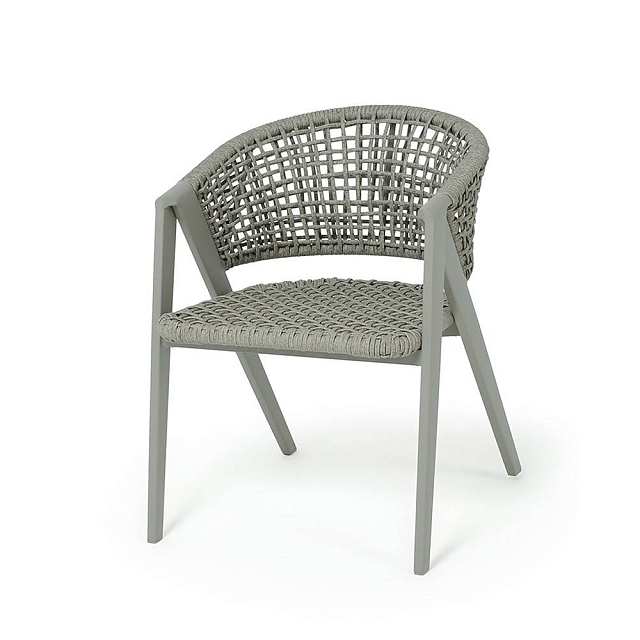 Стул 4SIS Амстердам, каркас под дерево, роуп серый, ткань серая 