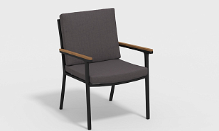 Обеденная зона Gardenini Calma 220 Карбон / Антрацит со стульями Calma S, садовая мебель