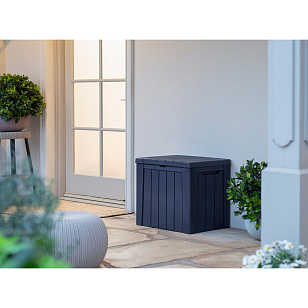 Ящик для хранения с крышкой Keter Urban 113 л графит для дачи Ящик для хранения с крышкой Keter Urban 113 л графит, садовая мебель