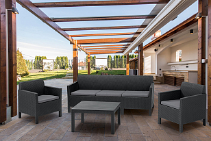 Лаунж зона Keter Orlando set графит, садовая мебель