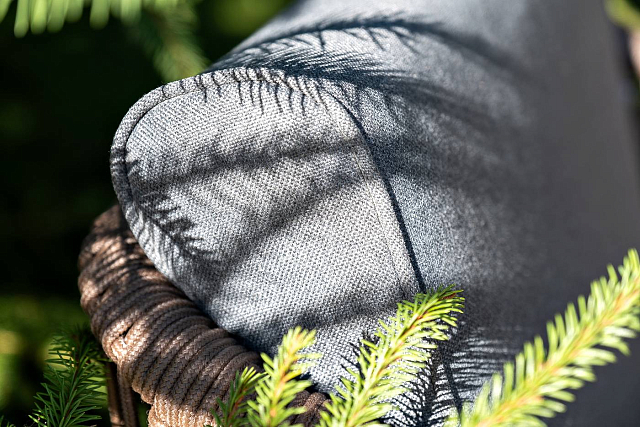 Лаунж-зона 4SIS Канны 5-местная из роупа со столом Верона (серый гранит), каркас коричневый, роуп коричневый 