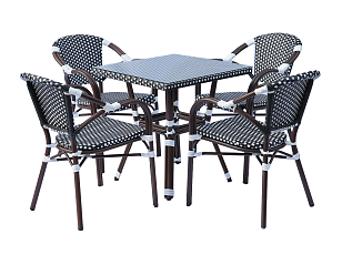 Стул 4SIS Кабри, цвет черно-белый, садовая мебель