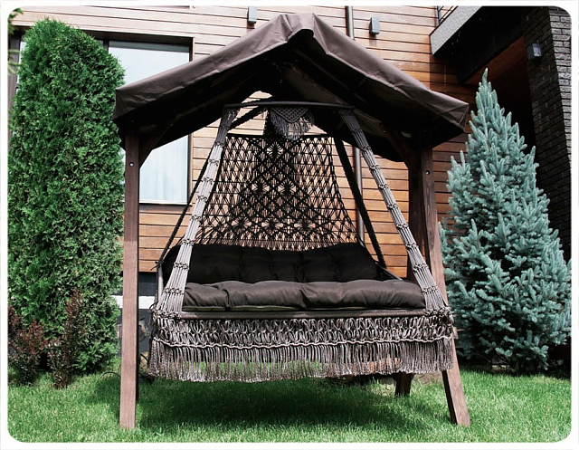 Подвесное кресло Lite Seara (без каркаса) черное 