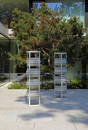 Набор из четырех табуретов и столика Brafritid Tumba бежевый, садовая мебель