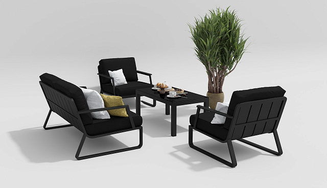 Лаунж зона Gardenini Voglie Карбон / Черный 