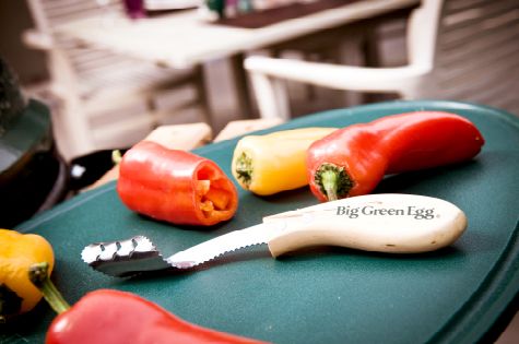 Подставка для 20 фаршированных перцев халапеньо Big Green Egg с ножом