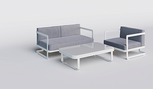 Лаунж зона Gardenini Villino White, садовая мебель