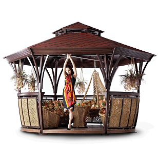 Беседка LEDA Грация XL (сизаль), уличное оборудование