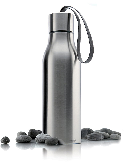 Фляга для воды Объем: 0,5 л, серый ремешок