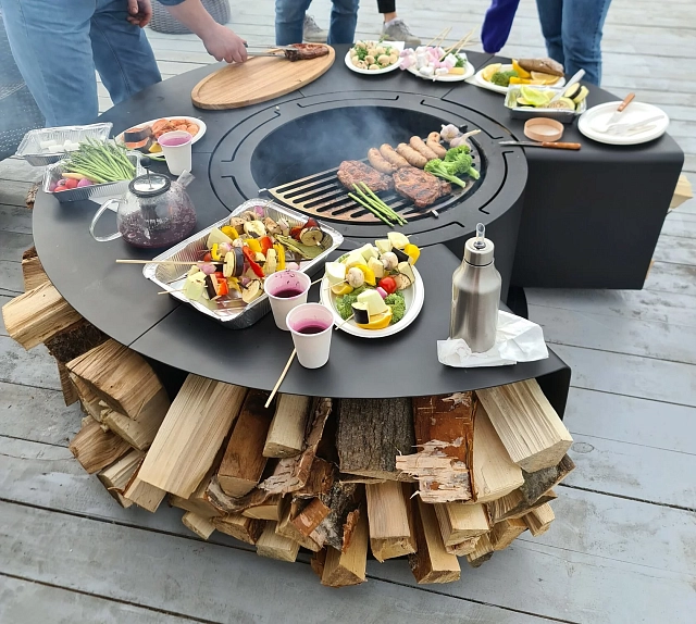 Гриль-очаг Elbrus Home Альпы Ø130 (Термостойкая эмаль)