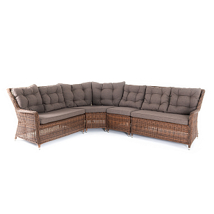 Угловой диван 4SIS Бергамо Цвет: коричневый, садовая мебель