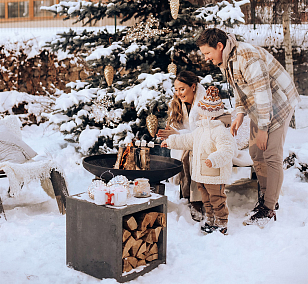 Дровница из бетона Concretika DR 45 для сада и загородного дома Дровница из бетона Concretika DR 45, уличное оборудование