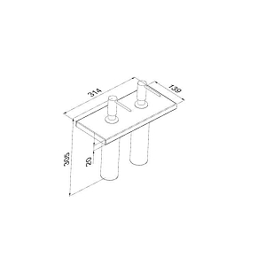 Модуль для двух дозаторов Manhattan для приготовления пищи Модуль для двух дозаторов Manhattan для сада