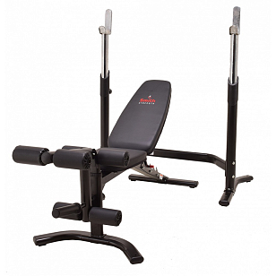 Многофункциональная силовая скамья Smith Strength WB270 со стойками под штангу для отдыха за городом Многофункциональная силовая скамья Smith Strength WB270 со стойками под штангу для хобби и пикника