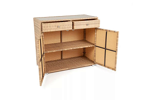 Плетёная тумба 4SIS Мальта Цвет: соломенный, садовая мебель