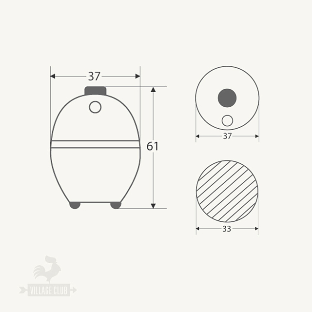 Гриль керамический Big Green Egg Small МАЛЫЙ (диаметр решетки 33 см)