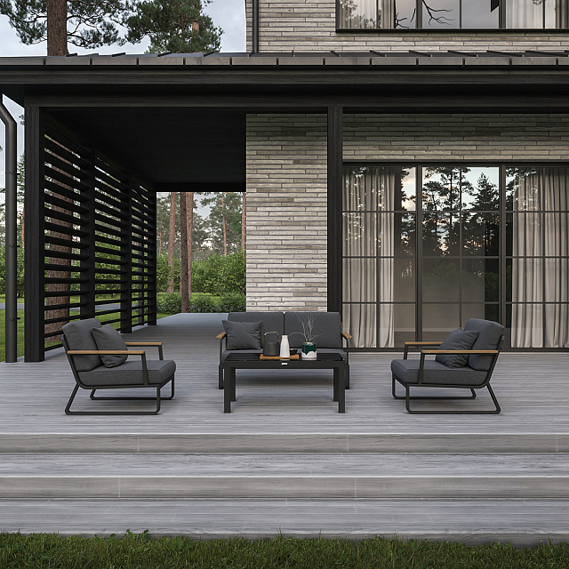 Лаунж зона Gardenini Premium Voglie Карбон / Темно-серый 