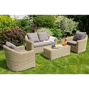 Лаунж зона 4SIS Кон Панна, цвет соломенный, садовая мебель