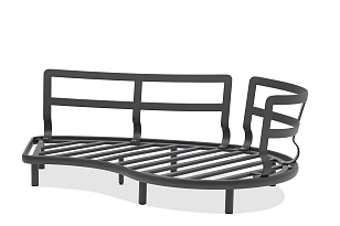 Лаунж зона (диван и парные столики) Brafritid Gotland антрацит/серый, алюминий, садовая мебель