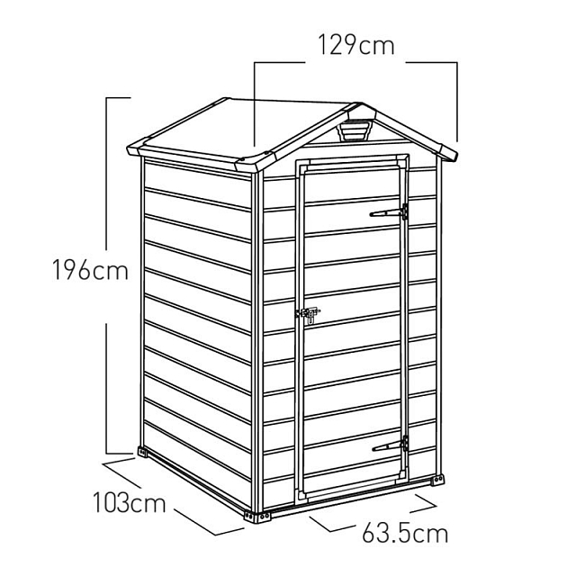 Пластиковый сарай Keter Manor 4x3 бежевый 
