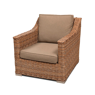 Кресло плетеное Roxina Цвет: коричневый, печочный для дачи Кресло плетеное Roxina Цвет: коричневый, печочный, садовая мебель