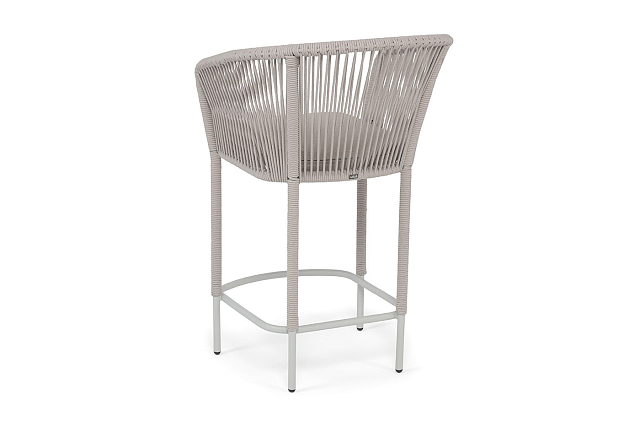 Стул барный 4SIS Марсель, каркас светло-серый, роуп бежевый, ткань Mossle бежевая 