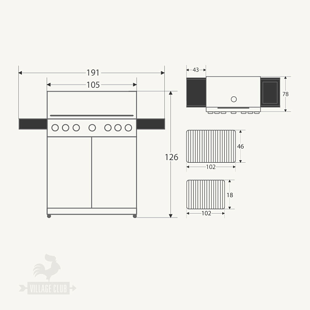 Гриль газовый Napoleon LEX-730