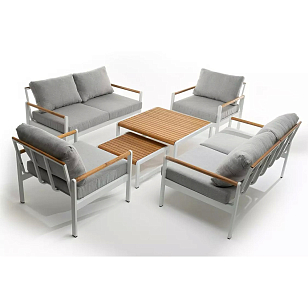 Диванная группа из алюминия Joygarden Maya L Цвет: белый, садовая мебель