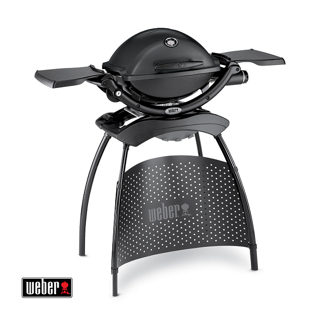 гриль газовый weber q 1200 black line, черный