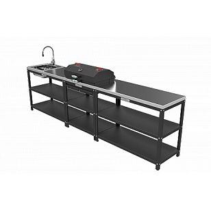 Стол-гриль Grillver с решеткой нержавеющей стали для сада