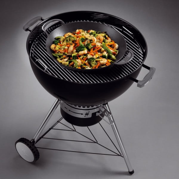 Чугунный вок Weber GBS со вставкой для приготовления на пару