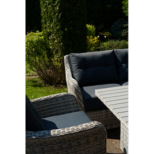 Лаунж зона Lite Venezia (3х-местный диван, стол, 2 кресла) Цвет: серый, садовая мебель