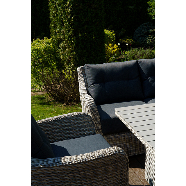 Лаунж зона Lite Venezia (3х-местный диван, стол, 2 кресла) Цвет: серый 