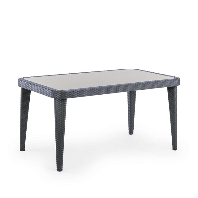 Стол Osaka со стеклянным верхом 90 х 150 Цвет Антрацит 