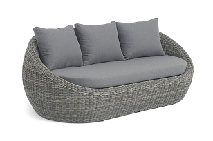 Диван трехместный 4SIS Барселона, цвет графит, садовая мебель