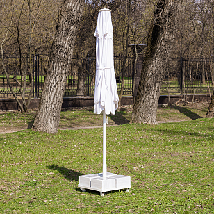 Зонт Lite Mistral 300 круглый без волана Цвет: белый, садовая мебель