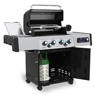 гриль газовый broil king regal q 490 ir черный (с ик горелкой)