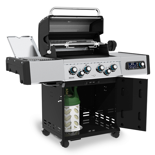 гриль газовый broil king regal q 490 ir черный (с ик горелкой)