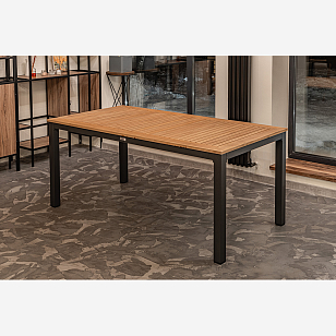 Обеденный стол Lite Oscar со столешницей из тика, садовая мебель