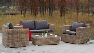 Лаунж зона 4SIS Капучино Сингл, цвет соломенный, садовая мебель