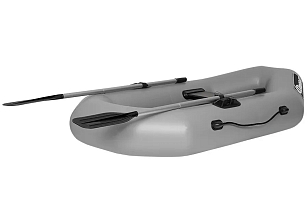 Лодка ПВХ Фрегат М-1 200 см с веслами серая для отдыха за городом Лодка ПВХ Фрегат М-1 200 см с веслами серая для хобби и пикника