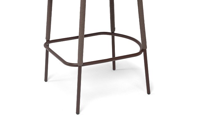 Стул барный 4SIS Марсель, каркас темно-серый муар, роуп коричневый, ткань темно-серая 