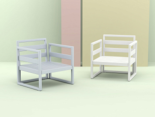 Кресло Siesta Contract Mykonos Цвет: белый, бежевый для дачи Кресло Siesta Contract Mykonos Цвет: белый, бежевый, садовая мебель