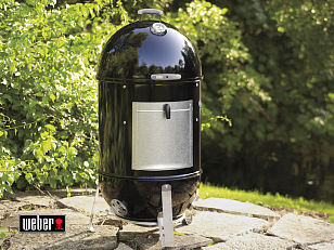 Угольный гриль - коптильня Weber Smokey Mountain Cooker, 57 см, черный для сада