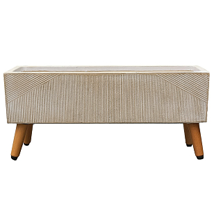 Кашпо Idealist Lite Урбан напольное прямоугольное с подставкой 65 Цвет: бежевый, уличное оборудование