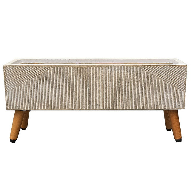 Кашпо Idealist Lite Урбан напольное прямоугольное с подставкой 65 Цвет: бежевый 