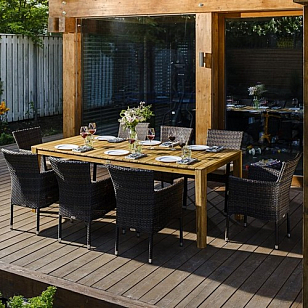 Обеденная группа Joygarden Aura на 8 персон с креслами для дачи Обеденная группа Joygarden Aura на 8 персон с креслами, садовая мебель