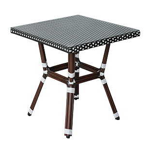 Обеденная группа на 4 персоны 4SIS Кабри, цвет черно-белый, садовая мебель